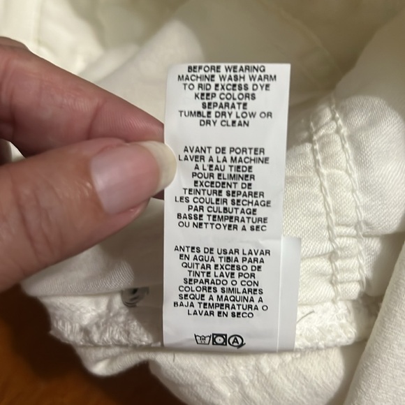 Karen Kane Natural Wide Leg Jeans Size 6 High-Rise Coastal Nautical Sailor - Picture 15 of 15